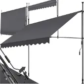 TecTake Klemmmarkise mit Handkurbel einfache Montage