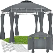 TecTake Gartenpavillon Siana Ø 3,5 m