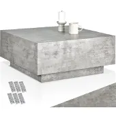 TecTake Couchtisch Lasley inkl. Bodenschoner, Belastbarkeit 45 kg