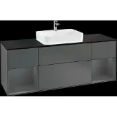 Villeroy & Boch V&B Waschtischunterschrank Wandbeleuchtung Finion 160cm, Pl b m, Rg A m Lac, Anthrac. m