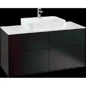 Villeroy & Boch V&B Waschtischunterschrank Wandbeleuchtung Finion 120x60,3cm, Abd.-Pl. wh. m, bla m Lac
