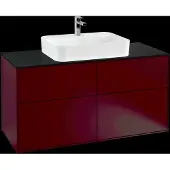 Villeroy & Boch V&B Waschtischunterschrank Wandbeleuchtung Finion 120x60,3cm, Abd.-Pl. bla m, Peony Matt