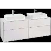 Villeroy & Boch V&B Waschtischunterschrank Wandbeleuchtung Finion 160x60,3cm, EM, Pl wh. m, wh. m Lac