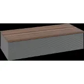 Villeroy & Boch Villeroy und Boch Antao Sideboard K41102GK 1 Auszug, 1200 x 268 x 500 mm, Front mit Struktur, Anthracite Matt Lacquer / Warm Walnut