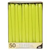 Papstar 100 Stück Leuchterkerzen limonengrün Ø 2,2 cm · 25 cm