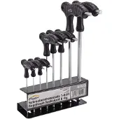 KesTek PROFESSIONAL Schraubendrehersatz T-Griff 8-tlg. Kugelkopf-Sechskant
