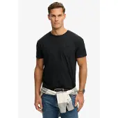 Superdry Rundhalsshirt "COTTON CLASSIC LINEN PKT TEE" Baumwollmischung, relaxed fit aus luftig leichtem Baumwoll-Leinen-Mix