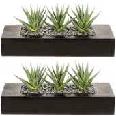 Creativ Green künstliche Pflanze Agave, 16cm, 2er Set
