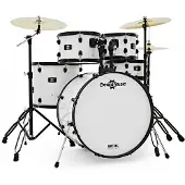 Gear4Music BDK-22 Erweitertes Rock-Schlagzeug von Silver Sparkle