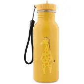 Trixie Kindertrinkflasche - - Mr. Giraffe - 500 ml - Edelstahl - Einfach zu öffnender Auslauf