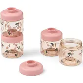 Liewood Dominique Tritan Snackboxen 100 ml 4er-Pack, Cherry heart/Rosey