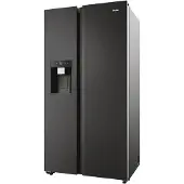 Haier Kühl-Gefrierkombination Side by Side 601L Schwarz Edelstahl HSW79F18DIPT