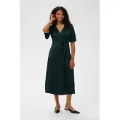 Kaffe Midikleid "Damen Kleid KAamara", Damen, Gr. 34, N-Gr, grün (magical forest), Obermaterial: 100% Polyester PES., Kleider Midikleid