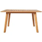 Natur24 Luna Tisch quadratisch 120x120 cm aus Teakholz Beine Teakholz