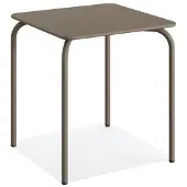 Natur24 Terrassentisch Olly Stahl Cappuccino 70 x 70 x 73 cm