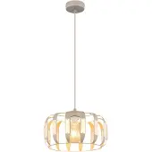 Globo Pendelleuchte Arlen E27 Weiß matt sandfarben matt Metall Metallstäbe Ø35cm