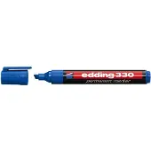Edding Permanent Marker 330, mit Keilspitze, 1-5 mm, 10 Stück, blau