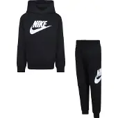 Nike Kids 86l135 Fleece Langarm-set Schwarz 6-7 Years Jungen Schwarz 6-7 Years