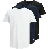 Jack & Jones T-Shirt "T-Shirt JJENOA TEE 3PK 3er Pack", Herren, Gr. XXL, bunt (weiß, marineblau, schwarz), Obermaterial: 100% Baumwolle CO(Bio)., Shirts T-Shirt