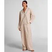 Hunkemoller Dobby Pyjamahose Gewebte Baumwolle Beige