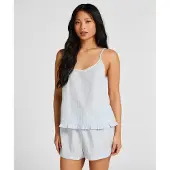 Hunkemoller Gestreifte Baumwollshorts Blau