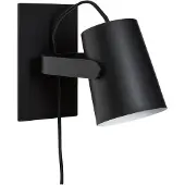 Hubsch Ardent Wandleuchte Black - , Schwarz, für Küche, Metall