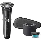 Philips SHAVER Series 5000 S5898/50 Elektrischer Nass- und Trockenrasierer, Rotationstrasierer, Schwarz, SteelPrecision blades, Tasten, LED, SH71