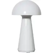 Star Trading Akku Tischleuchte ,Mushroom' in Pilzform, kabellos, Touch-Sensor, dimmbar, weiß, H 28cm