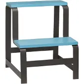 Hubsch Tritthocker blau/braun