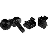 StarTech.com .com 50er-Pack M5 12mm Schrauben, Käfigmuttern und Werkzeug für 19 und 10 Zoll Serverracks, Netzwerkschränke und Gehäuse, Schwarz, TAA, Schraube, Schwarz, 50 Stück(e), 450 g