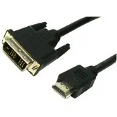 MediaRange MRCS118, 2 m, HDMI, DVI, Gold, Schwarz, Männlich/Männlich