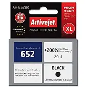 ActiveJet AH-652BR Tintenpatrone (Ersatz für HP 652 F6V25AE; Prämie; 20ml; schwarz), Hohe (XL-) Ausbeute, Schwarz, Tinte auf Pigmentbasis, 20 ml, 1 Stück(e), 1080 Seiten