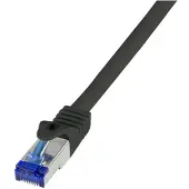 Logilink C6A113S, 20 m, Cat6a, S/FTP (S-STP), RJ-45, RJ-45, Schwarz