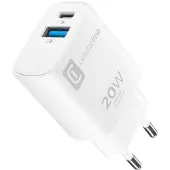 Cellularline ACHIPH2USBPD20SMLW, Drinnen, AC, 12 V, Weiß