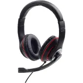 Gembird MHS-03-BKRD Stereo headset Mikrofonarm Stummschaltung Kopfband