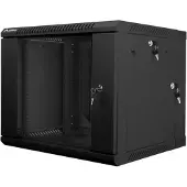 Lanberg WF02-6609-10B, Wandmontiertes Regal, 9U, 60 kg, 24 kg, Schwarz