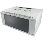 ALLNET ALL-SMC6615GRAU, Wandmontiertes Regal, 15U, 50 kg, Sperrschloss, 26 kg, Grau