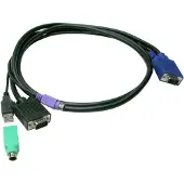 LevelOne 1.8m KVM Cable for KVM-3208/KVM-3216, 1,8 m, PS/2, USB, PS/2, VGA, Schwarz, PS/2 + USB/PS/2 + VGA