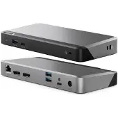 Alogic DUPRMX2-100, Kabelgebunden, USB 3.2 Gen 1 (3.1 Gen 1) Type-C, 135 W, 3,5 mm, 1000 Mbit/s, Grau, Schwarz
