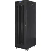 Lanberg FF01-6042-23BL, Freistehendes Gestell, 42U, 1200 kg, Ablageschienen, 106 kg, Schwarz