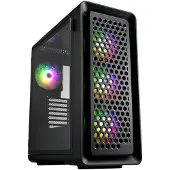 FSP CUT593P Gehäuse Full Tower mITX, mATX, ATX Schwarz ARGB, Tower, PC, Schwarz, ATX, micro ATX, Mini-ITX, SPCC, Gehärtetes Glas, Multi