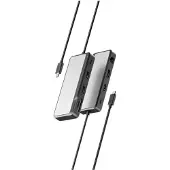 Alogic FUPHDDP1, Kabelgebunden, USB 3.2 Gen 1 (3.1 Gen 1) Type-C, 100 W, 10,100,1000 Mbit/s, Grau, MicroSD (TransFlash), MicroSDHC, MicroSDXC, SD, SDHC, SDXC