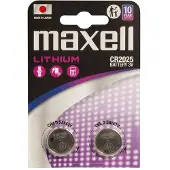 Maxell 12239200, Einwegbatterie, CR2025, Lithium-Manganese Dioxide (LiMnO2), 3 V, 2 Stück(e), 170 mAh