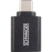 Schwaiger CAU310 533, USB Type-C, USB Type-A, Schwarz