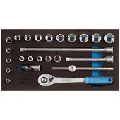 Gedore 1500 CT1-30 Steckschlüssel-Sortiment 3/8" in Check-Tool-Modul, 2308975