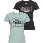 Lonsdale T-Shirt "ROWRAH" Packung, 2 Stk. Packung mit 2 T-Shirts, Kurzarm, Rundhalsausschnitt, aus Baumwolle