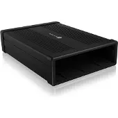 Icy Box IB-525-U3, Gehäuse für 1x 5,25" SATA DVD/Blue-Ray Laufwerk, schwarz, 13,3 cm (5.25"), SATA III, 5 Gbit/s, 3.2 Gen 1 (3.1 Gen 1), USB Typ-C, Schwarz