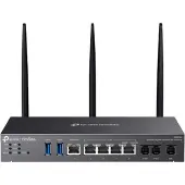 TP-LINK Omada AX3000, Dual-Band (2,4 GHz/5 GHz), Ethernet/LAN, ADSL, ADSL2, Schwarz, Tabletop-Router