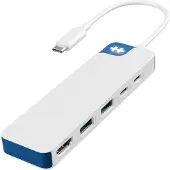 Hyper HD4101BUGL, USB Typ-C, 100 W, Blau, Weiß, HDMI, USB 3.2 Gen 1 (3.1 Gen 1) Type-A, USB Typ-C, USB, MacOS