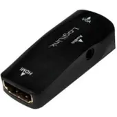 Logilink CV0108, Schwarz, RoHS, CE, 1080p, HDMI, VGA/3.5 mm, 22 mm